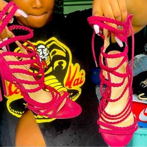 Burgundy Heels Slight wear